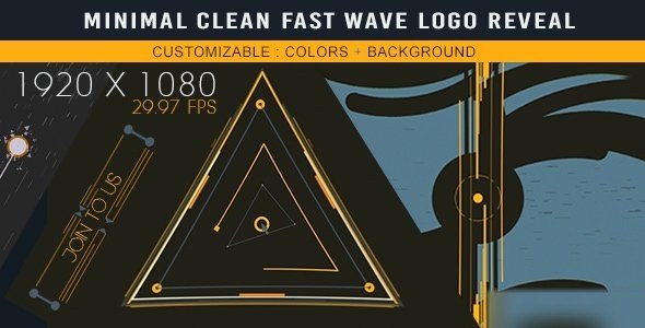 Videohive Minimal Clean Fast Wave Logo Reveal Logo Stings template preview
