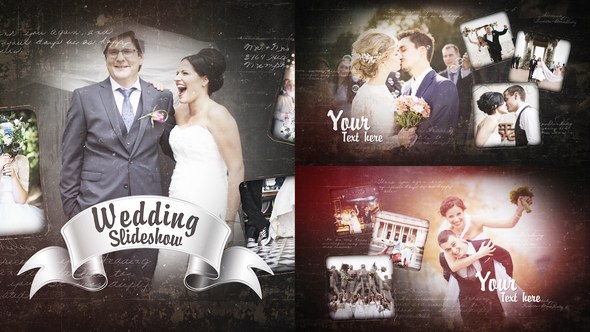 Videohive Grunge Wedding Slideshow Video Displays template preview
