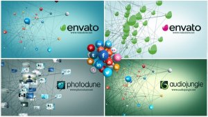 Social Network Video Displays template preview