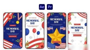 Videohive Memorial Day US Instagram Story Elements template preview