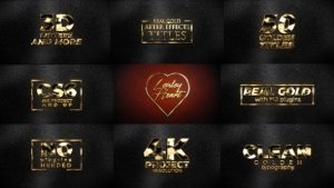 Videohive Real Gold Titles Titles template preview