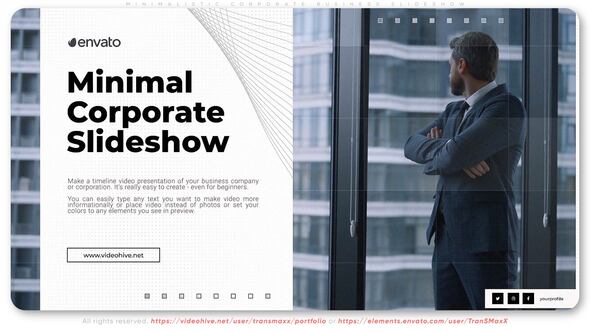 Videohive Minimalistic Corporate Business Slideshow Openers template preview