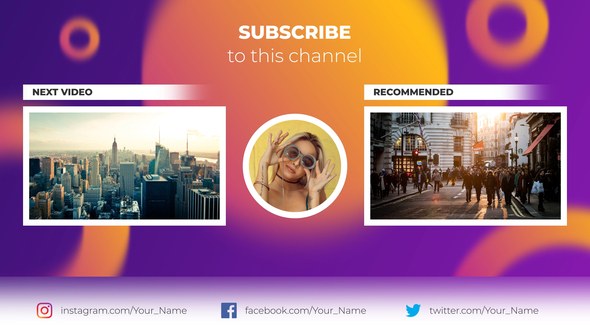 Videohive YouTube End Screen Set 2 Broadcast-packages template preview