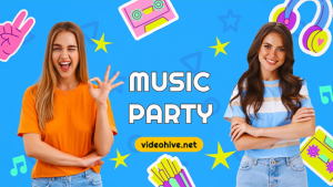 Music Opener Mogrt Premiere Pro template preview