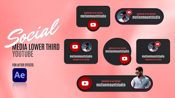Videohive Social Media Lower Thirds - Youtube Elements template preview