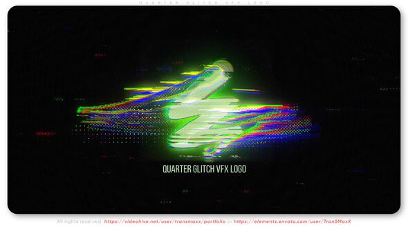 Videohive Quarter Glitch VFX Logo Logo Stings template preview