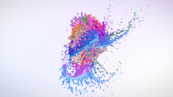 Colorful Splash Logo Reveal Video Displays template preview