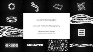 Videohive Unusual - Titles And Typography Titles template preview