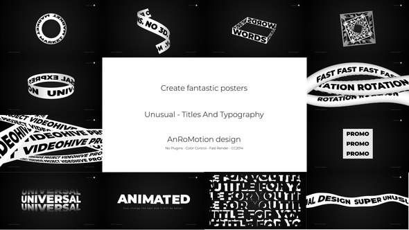 Videohive Unusual - Titles And Typography Titles template preview