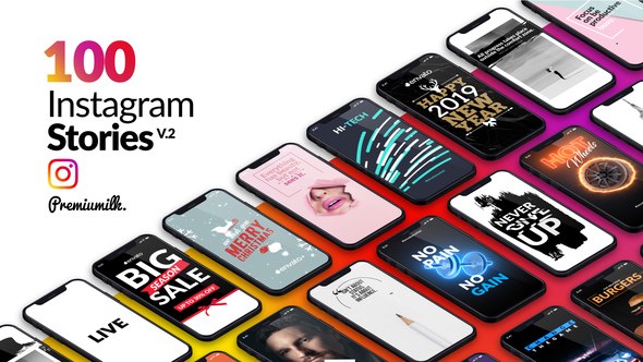 Instagram Stories Package Video Displays template preview