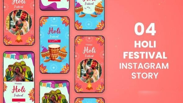 Videohive Indian Festival Holi Instagram Story 56783695 Elements template preview