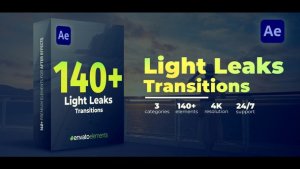 Videohive Light Leaks Transitions 52787880 Elements template preview