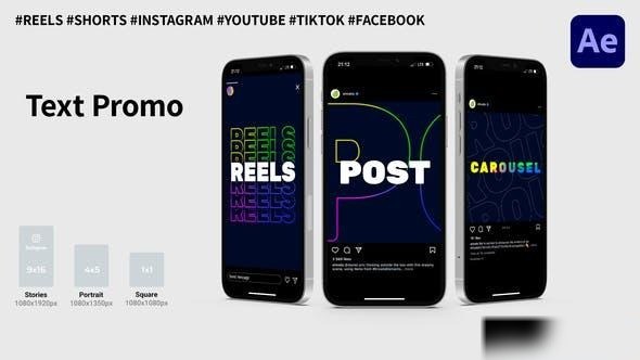 Videohive Text Promo | Reels / Shorts / Tik Tok Openers template preview