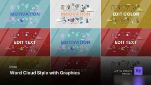 Videohive Intro/Opening Video - Word Cloud Style with Graphic After Effects Template Openers template preview