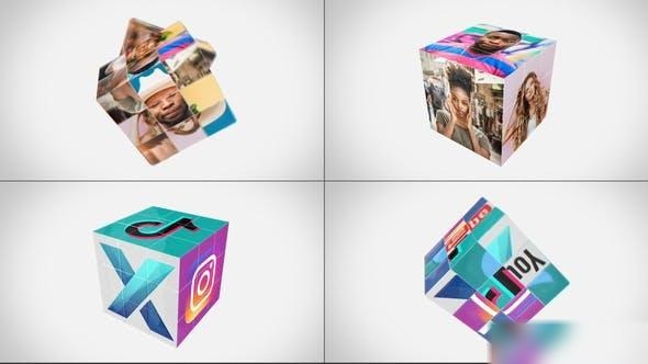 Videohive Rubik Cube Reveal Logo Stings template preview