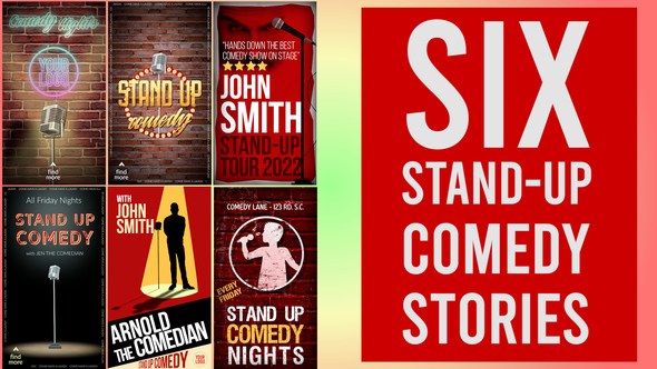 Videohive Six Stand-Up Comedy Stories Broadcast-packages template preview