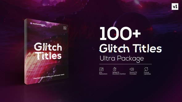 Videohive Glitch Titles Pack Titles template preview