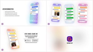 Videohive Smartphone App Promo Mockup - Modern Glass Morphism Style - Ae Template Product Promo template preview