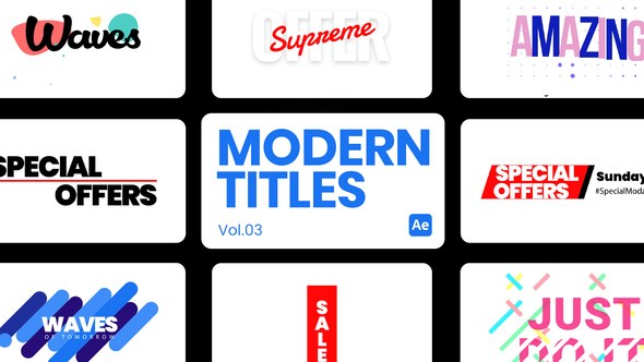 Videohive Modern Titles 03 for After Effects Titles template preview