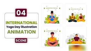 Videohive International Yoga Day Scene Animation Elements template preview
