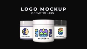 Videohive Logo Mockup on Cosmetic Jar template | After Effects Logo Stings template preview