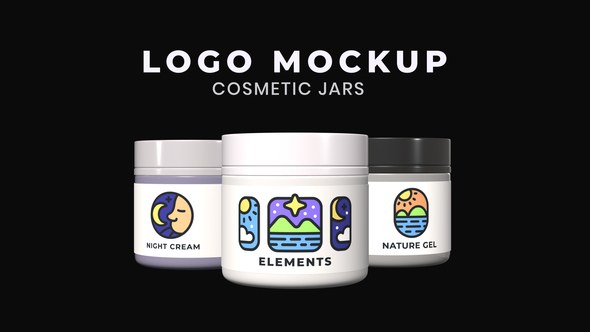 Videohive Logo Mockup on Cosmetic Jar template | After Effects Logo Stings template preview