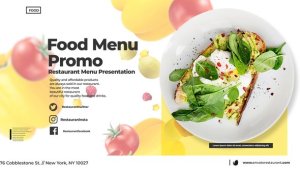 Food Menu Promo Video Displays template preview