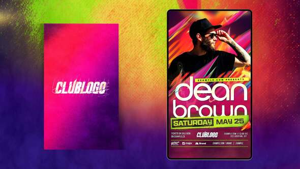 Videohive Animated Nightclub Flyer Template 59252178 Video Displays template preview
