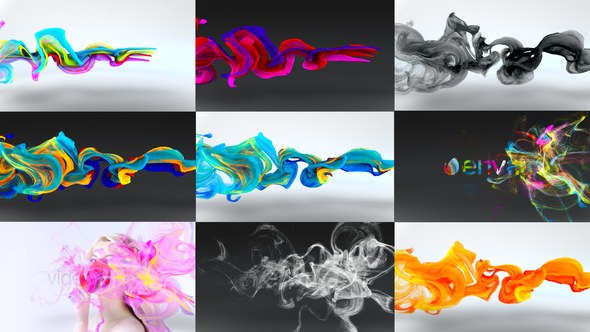 Videohive Colorful Particles Flowing Logo Logo Stings template preview