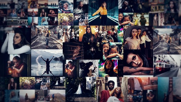 Videohive Dynamic Mosaic Logo Intro Logo Stings template preview