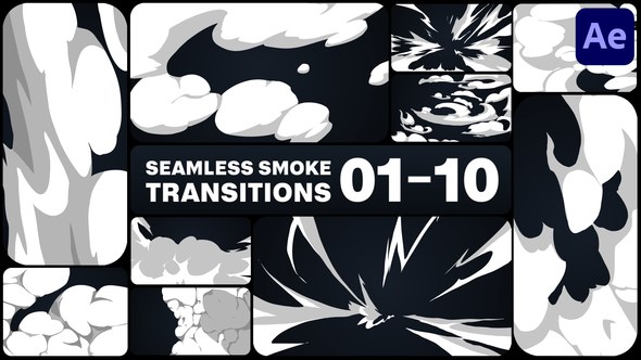 Videohive Seamless Smoke Transitions for After Effects 46175844 Elements template preview