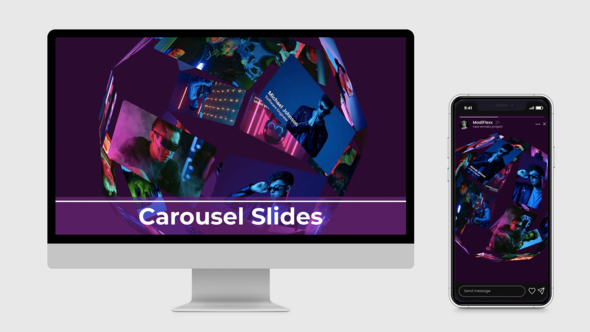 Videohive Carousel Slides 59572158 Video Displays template preview