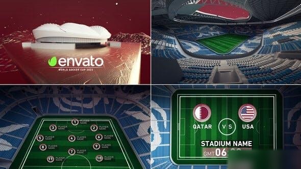 Videohive World Soccer Qatar 2022 Al Warqa Stadium Openers template preview