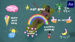 Videohive Colorful Sticker Titles for After Effects 48812756 Titles template preview
