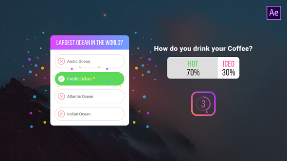 Videohive Instagram Quiz & Poll Elements template preview