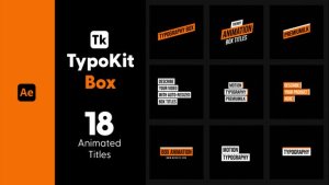 Videohive Typo Kit Box Titles for After Effects Titles template preview