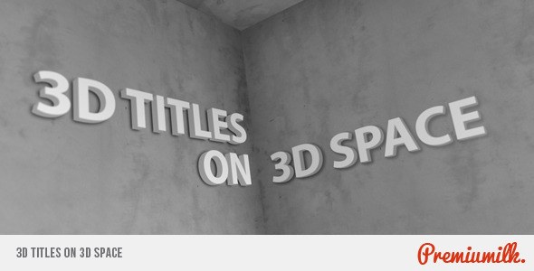 Videohive 3D Titles On 3D Space Openers template preview