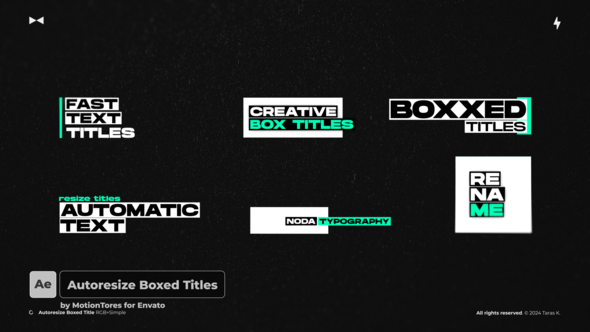 Videohive Autoresize Boxed Titles  AE Titles template preview