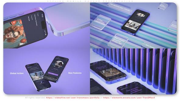 Videohive Stylish Mobile Mockup Presentation Product Promo template preview