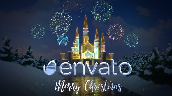 Videohive Christmas Castle Logo Stings template preview