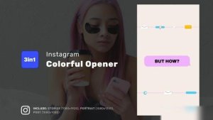 Videohive Instagram Colorful Opener - Reels, TikTok Post, Stories Openers template preview