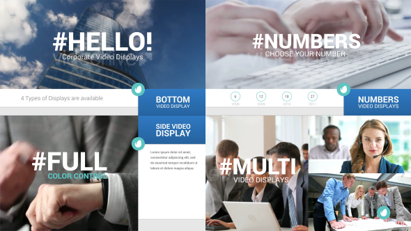 Videohive Corporate Video Displays Video Displays template preview
