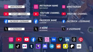 Videohive 110 Social Media Lower Thirds Elements template preview