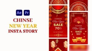 Videohive Chinese New Year Sale Instagram Story Openers template preview