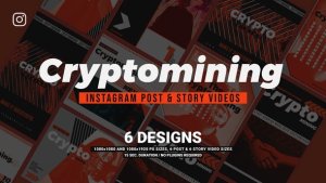 Videohive Cryptomining Instagram Promotion Product Promo template preview