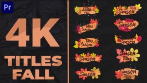 Videohive Fall Titles MOGRT Titles template preview