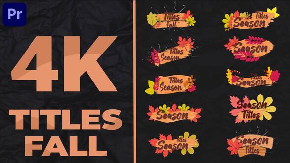 Videohive Fall Titles MOGRT Titles template preview