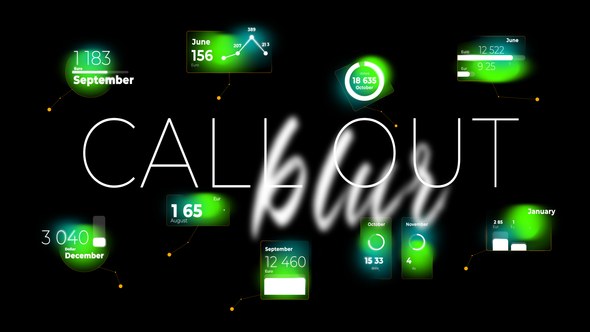 Videohive Call out blur Infographics template preview