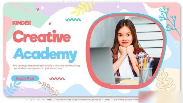 Videohive Kindergarten Slideshow Video Displays template preview