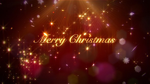 Elegant Christmas Wishes Video Displays template preview